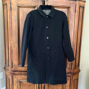 Size Medium Reversible Black Trench Coat